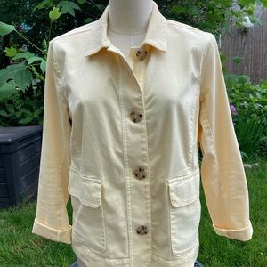 Sunny Yellow J. Jill Utility Jacket Sz S